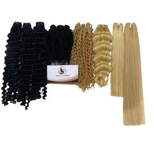 Extensions de cheveux 100% humains bruts, trame de cheveux de toutes les couleurs, Double tissage à la Machine, en solde - Product Image 1