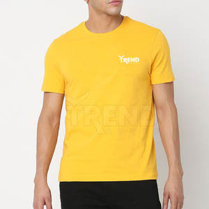 เสื้อยืดลำลองผู้ชาย OEM คุณภาพสูง ผลิตจากใยฝ้ายผสมใยไผ่ ดีไซน์ล่าสุด คอกลม แห้งเร็ว ระบายอากาศได้ดี ผ้าแคนวาส พิมพ์ลายเรียบ - Product Image 2