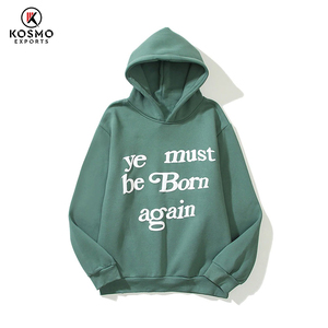 เสื้อฮู้ดผ้าฝ้าย100% ใส่ได้ทั้งชายและหญิงมีฟองโฟมฝรั่งเศส & 3D สำหรับพิมพ์พัฟทรงโอเวอร์ไซส์ออกแบบได้ตามที่ต้องการพร้อมโลโก้ของผู้ชาย - Product Image 5