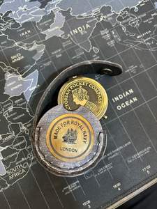 100 Year Calender <b>Dad</b> I Love You Quote Brass Premium Nautical Brass Compass With Leather <b>chain</b> in Handmade gift Antique - Product Image 6