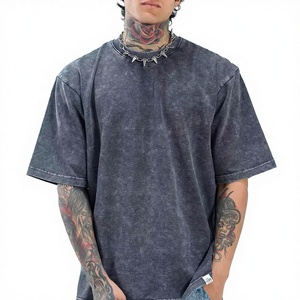 เสื้อยืดคอกลมโอเวอร์ไซส์ผ้าฝ้าย 100% สำหรับผู้ชาย พิมพ์โลโก้ได้ตามต้องการ ระบายอากาศได้ดี ไซส์ใหญ่ ผ้าไม่เป็นขุย สไตล์วินเทจ สำหรับฤดูร้อน - Product Image 1