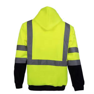 Veste de travail d'hiver en polyester OEM à prix avantageux, imperméable, réfléchissante, haute visibilité, avec logo personnalisable - Product Image 2