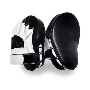 Gants de boxe en cuir respirant de qualité supérieure, écologiques, ajustables et personnalisables, avec cible de frappe pour la gym et le sport - Product Image 1