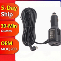 Cargador de Coche de Doble Salida con Puerto USB y Cable de 12-24V a 5V para Cámara de Coche, Cable de Alimentación de 11.5 pies Extra Largo con 5V 2.5A