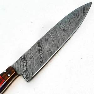 มีดเชฟครัวแบบมืออาชีพด้ามจับไม้แข็งทำจากเหล็กดามัสกัสแบบสั่งทำ100% โลโก้ได้ - Product Image 4