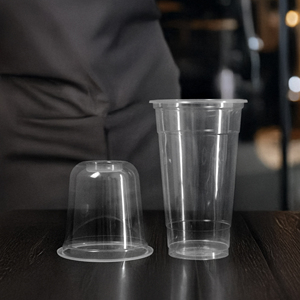 Tasses jetables à paroi unique en PP QUANG QUAN 95mm avec couvercle transparent 12/16/20/24oz pour boissons chaudes/froides jus de café et thé au lait - Product Image 5