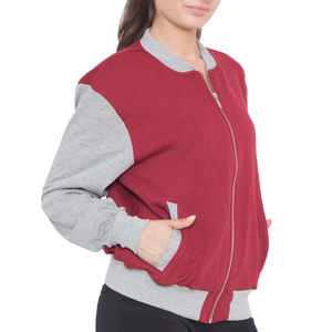 Chaqueta Letterman de calidad superior para mujer, manga larga con acabado relleno de algodón transpirable de secado rápido - Product Image 4