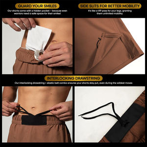 Pantalones Cortos de Boxeo MMA para Hombre, Diseño Moderno, Logotipo Personalizado, Duraderos, Transpirables, Ligeros, Elásticos, de Secado Rápido, de Poliéster - Product Image 6