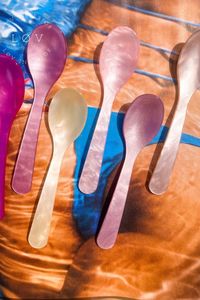 Chất Lượng Cao Nhựa Thiết Lập Dao Kéo Nhựa Gỗ Xử Lý Bạc Hà Nhựa Flatware Phục Vụ Đồ Dùng Nhà Bếp Bộ Đồ Ăn Spork Salad Muỗng - Product Image 5