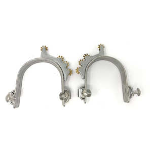 Espuelas ecuestres profesionales Equipo de bota para montar a caballo Diseño duradero de acero inoxidable - Product Image 2