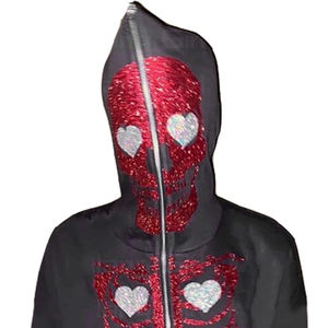 เสื้อฮู้ดดี้ผู้ชายคอกลมแบบซิป ผ้าฝ้ายคุณภาพดีที่สุด สกรีนโลโก้ได้ สไตล์สตรีทแวร์ ดีไซน์เนอร์ กันลม ระบายอากาศได้ดี เป็นมิตรกับสิ่งแวดล้อม - Product Image 4