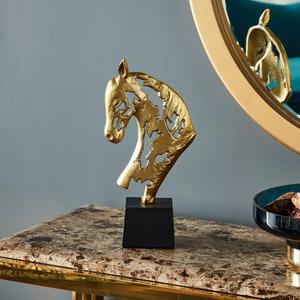 Sculpture de cheval décorative de bureau Statues d'animaux en métal pour décoration de chambre Nouveau design de sculpture de fantaisie de table Ornements - Product Image 2
