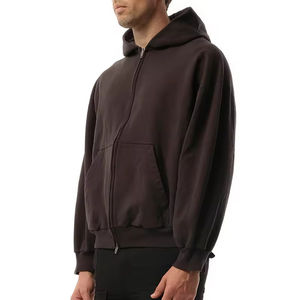 Wholesale Custom <b>Hoodies</b> | Bulk Boxy <b>Cropped</b> <b>Zip</b> <b>Up</b> & Oversized Pullover | Heavyweight 100% Cotton <b>Hoodies</b> - Product Image 2