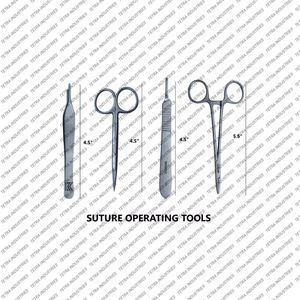 Best Manual Stainless Steel Suture Kit for Medical Nursing Students Surgical Knot Training Set <b>Silicone</b> <b>Pad</b> CE Certified A+ - Product Image 4