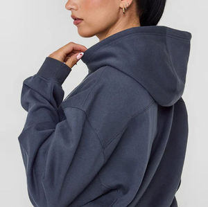 OEM sweat à capuche femme surdimensionné qualité supérieure épaule tombante personnaliser broderie impression automne pull pas cher articles en vrac sweats à capuche - Product Image 5