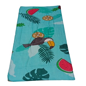 ผ้าพันคอผ้าฝ้ายโมดอลสำหรับผู้หญิง100% ลายพิมพ์ดิจิทัลแตงโมและนกน่ารักลายดิจิทัลลายรูปแบบคล้ายเพชรที่หลากหลาย - Product Image 2