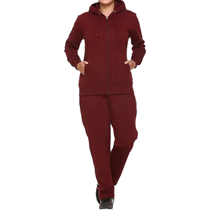 Women's Solid Fleece Streetwear Tracksuit Hooded Full Sleeve Sporty <b>2</b> <b>Piece</b> <b>Set</b> Gray <b>White</b> Yellow Breathable Quick Dry 100% - Product Image 4
