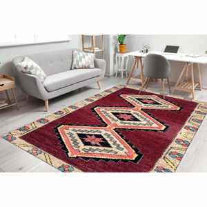 Alfombra con estampado vintage: diseño marroquí, fácil de limpiar, regalo para ella, alfombra de pelo suave - Product Image 1