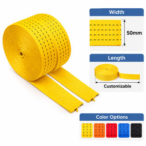 High Tenacity Polyester <b>Webbing</b> Roll 50mm for Cargo Restraint Ratchet <b>Strap</b> Assembly Custom OEM Production - Product Image 4