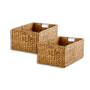 Wholesale High-Quality Handwoven Rectangle WATER HYACINTH <b>BASKET</b> With Iron Frame, Custom Lids, Made in Vietnam <b>Laundry</b> Organizer - Product Image 1