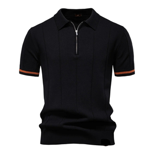 Chemise polo en coton décontractée pour homme, vêtements de rue d'été, manches courtes, avec impression sérigraphique brodée, légère, OEM - Product Image 1