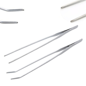 <span class=keywords><strong>Aquarium</strong></span> Pincet Rechte En Gebogen Gekartelde Tips 2 Stuks Set Gereedschapskit Planten Aquascaping Lange Gereedschappen Set Aquaria & Accessoires
