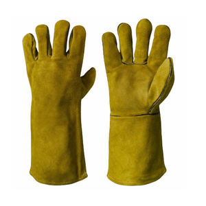 100% ถุงมือเชื่อมหนังวัวกันลื่นทนต่อการสึกหรอถุงมือป้องกันความร้อน - Product Image 4