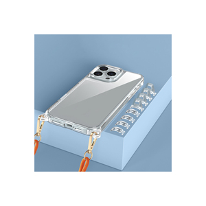 Coque antichoc transparente en silicone robuste avec airbag et sangle détachable pour iPhone 16 Pro Max, compatible également avec iPhone 7 Plus et 14 (diverses versions INS) - Product Image 3