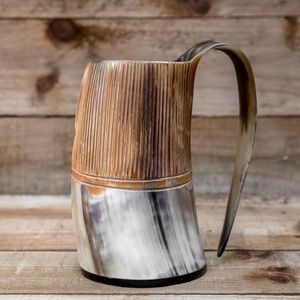 À propos des tasses de corne INDIA FACTORY PRODUITS ARTISANAUX Tasse à boire en corne Nouveau design Naturel Original Viking Drinking - Product Image 4