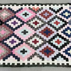 Turkish <b>Runner</b> Rug, 2.7x11.2 ft Vintage Rug, <b>Red</b> Kilim Wool Rug - Product Image 3