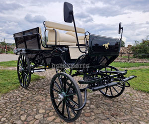 Carruaje funerario dibujado por caballos negros de Birmingham Acabado negro Carruaje funerario dibujado por caballos antiguos - Product Image 4