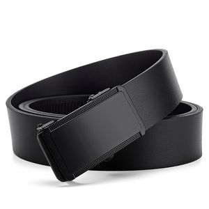 Cinturón de Cuero Personalizado para Hombre, Hebilla Metálica Automática, Diseño sin Dientes, Transpirable - Product Image 2