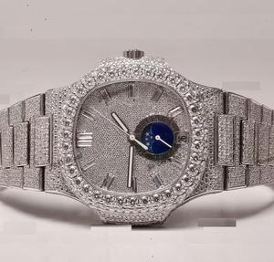 Venta caliente de lujo de moda 925 reloj de plata esterlina cuadrado corte de cristal Moissanite diamante cuarzo Edición Limitada regalo perfecto - Product Image 1