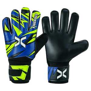 Gants de gardien de but en cuir avec design personnalisé, matériau respirant avec fonction de coupe négative. - Product Image 1