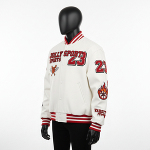 Veste universitaire pour hommes, corps en laine de qualité supérieure, manches en cuir PU, broderie en chenille GSM, logo personnalisé, vestes universitaires pour hommes - Product Image 3