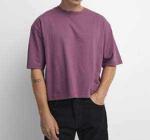 Camiseta Lisa al por Mayor para Hombre, Personalizada, 100% Algodón, Peso Pesado, Talla Grande, Lavada, Camisetas de Alta Calidad para Hombre - Product Image 1