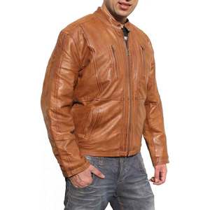 Blouson Bomber en Similicuir d'Agneau pour Homme OEM – Veste en Cuir Tendance Personnalisable pour Homme, Taille sur Mesure - Product Image 2