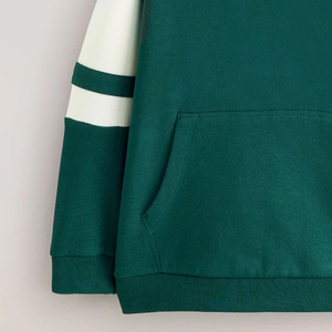 เสื้อฮู้ดเด็กผู้ชายผ้ามีสไตล์ระบายอากาศได้ดีพร้อมออกแบบโลโก้ตามสั่ง / ดีไซน์สีตัดต่อสำหรับผู้ซื้อจำนวนมาก แขนยาว - Product Image 3