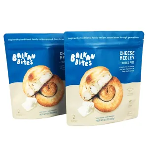 Custom Printed Resealable Plastic Stand-up Food Bag Plastic Packaging Ziplock Bag Candy Biscuit Snack Bag