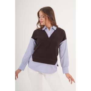 เสื้อเชิ้ตผ้าป๊อปลินสไตล์ลำลองทันสมัย แต่งขอบอย่างมีสไตล์ ขายส่ง - Product Image 5