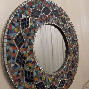 Forme personnalisable de modèle de miroir-tapis de mosaïque colorée de conception moderne pour l'usage décoratif - Product Image 1