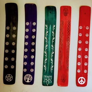 Bâtons d'encens en bambou naturel faits à la main de qualité supérieure support plat et attrape-cendres qualité indienne artisanale prix usine modèle No- 46 - Product Image 6