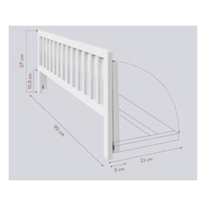Protection de lit pour enfants Protection contre les chutes de bébé Barrière de lit pliable pour voyage Barrière en bois blanc Fournisseur OEM Vietnam - Product Image 5
