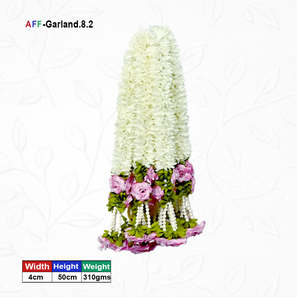 Artificial Flower Garland with Rose Pearl AFF-Garland-8.2 Price Rs.1200/10pcs - Product Image 1