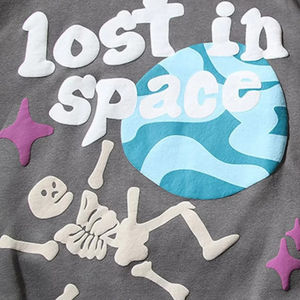 Nouveau sweat à capuche streetwear en molleton bouclette délavé à l'acide, 100% coton épais, avec logo personnalisé imprimé en relief, unisexe, doux pour homme - Product Image 3