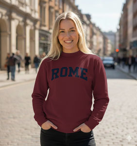 Sudadera de Mujer de Alta Calidad, Lujosa, al por Mayor, Cuello Alto Simulado, Lisa, de Poliéster/Algodón, Talla Grande, Personalizada con Bordado - Product Image 3