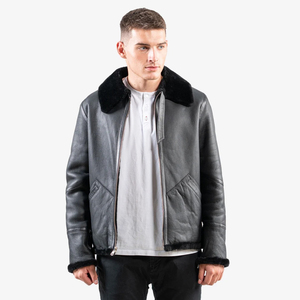 Chaquetas de cuero de vaca para hombre con cremallera delgada nueva moda abrigos casuales de cuero para hombre prendas de vestir chaquetas de cuero - Product Image 1