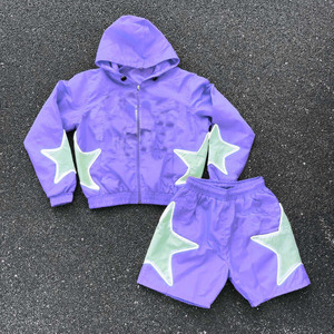 Prince ชุดเสื้อผ้าสำหรับผู้ชายที่มีน้ำหนักเบาเสื้อผ้าแนวสตรีทผ้าไนลอนคุณภาพสูงสำหรับฤดูใบไม้ผลิเลือกขนาดพิเศษได้ตามต้องการ - Product Image 3