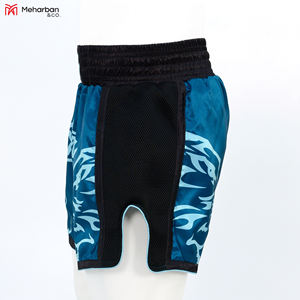 Pantalones cortos de Muay Thai personalizados de poliéster 100% de alta calidad, pantalones cortos MMA para jóvenes para boxeo, servicios OEM disponibles - Product Image 4