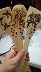 ช้อนทำอาหารงานวันเกิดทำจากโลหะทองแดงงานประดิษฐ์ทำด้วยมือพร้อมเลเซอร์ตกแต่งโลโก้ตามธรรมชาติ - Product Image 4